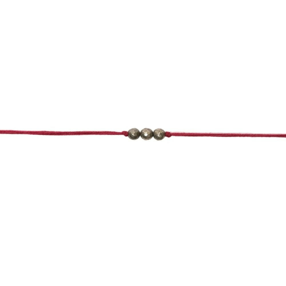 Indianvibez Bodh Prosperity Pyrite Real Crystal Stone Rakhi With Authenticity Certificate | Grocsy
