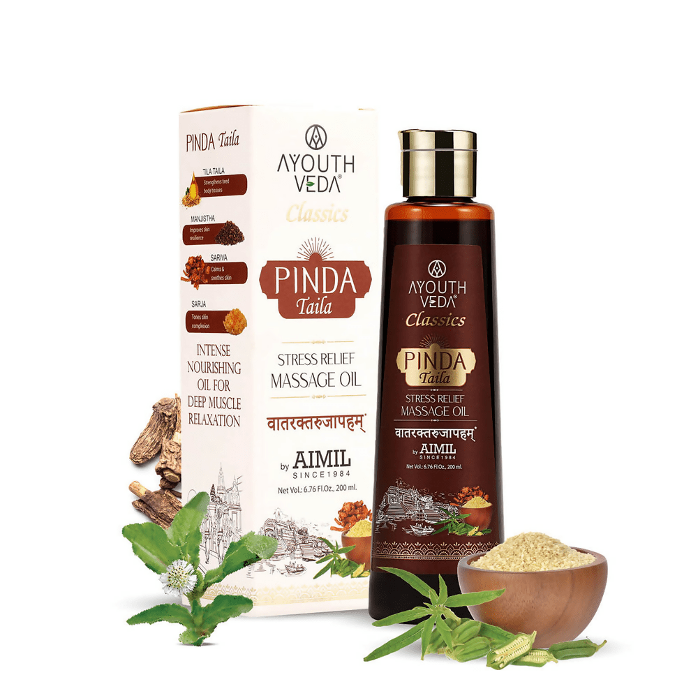 Ayouthveda Pinda Taila for Stress Relief Massage Oil | Grocsy