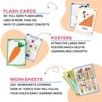 ClassMonitor All in One Nursery Learning Educational Kit with Free Mobile App includes 14+ Preschool Activities for kids of Age 2.5 - 3.5 Years | Grocsy