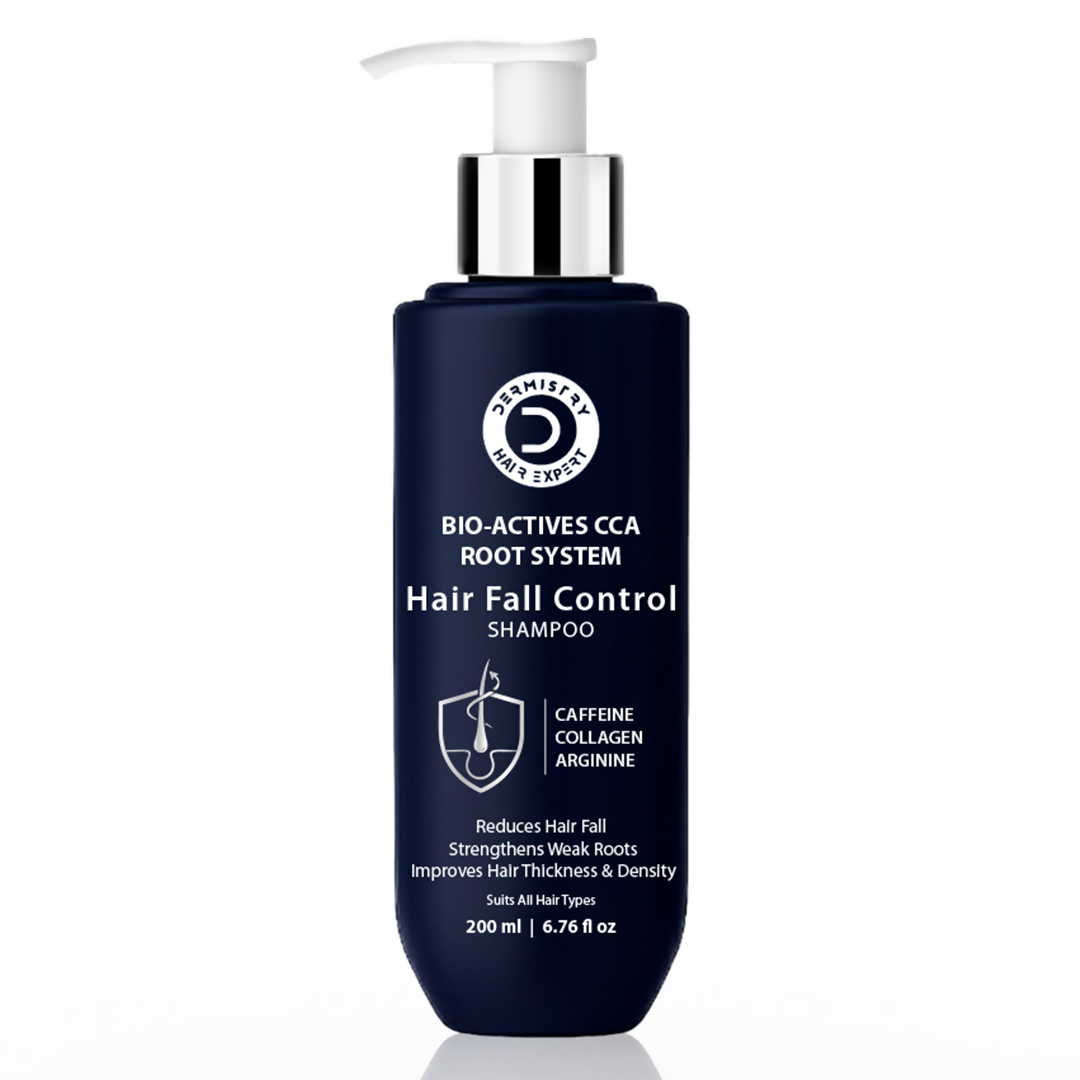 Dermistry Caffeine Collagen Wheat Protein Anti-Hair Fall Control Shampoo | Grocsy