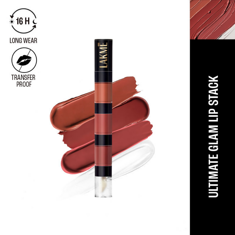 Lakme Ultimate Glam 4 In 1 Lip Stack - Pink Vibe Only | Grocsy