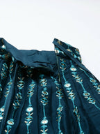 House of Panchhi Women Teal Georgette Sequins Work Lehenga & Blouse with Dupatta | Grocsy