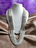 Inhanns Saree Shobha Statement Necklace - White Necklace | Grocsy