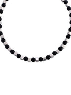 VOJ Women Black Color stainless steel Anklet