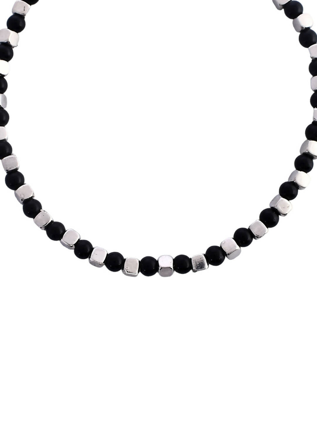 VOJ Women Black Color stainless steel Anklet