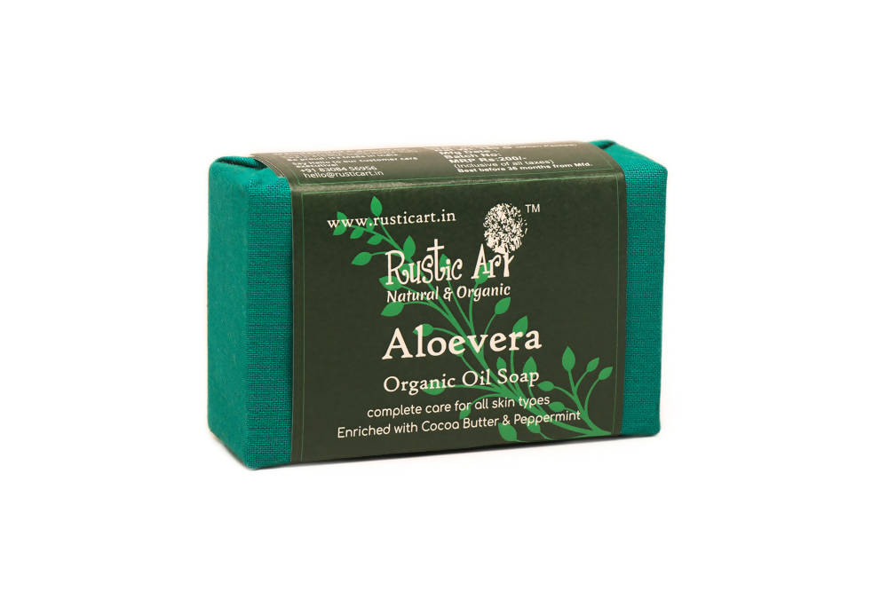 Rustic Art Aloevera Organic Oil Soap | Grocsy