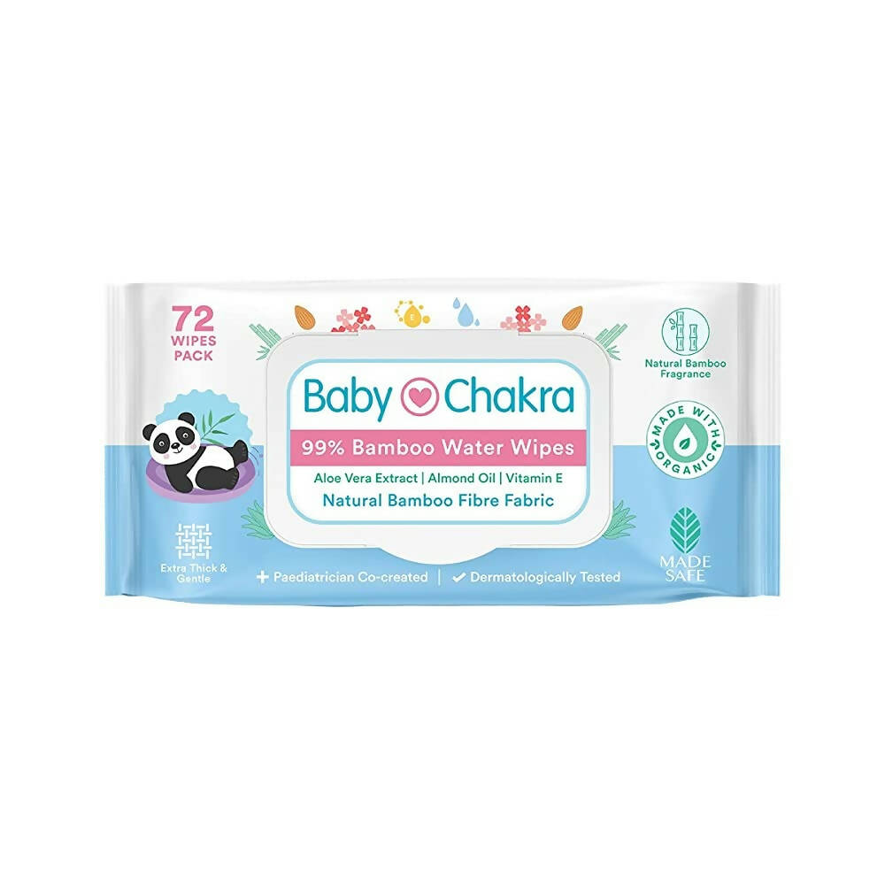 BabyChakra 99% Bamboo Water Soft Wipes | Grocsy