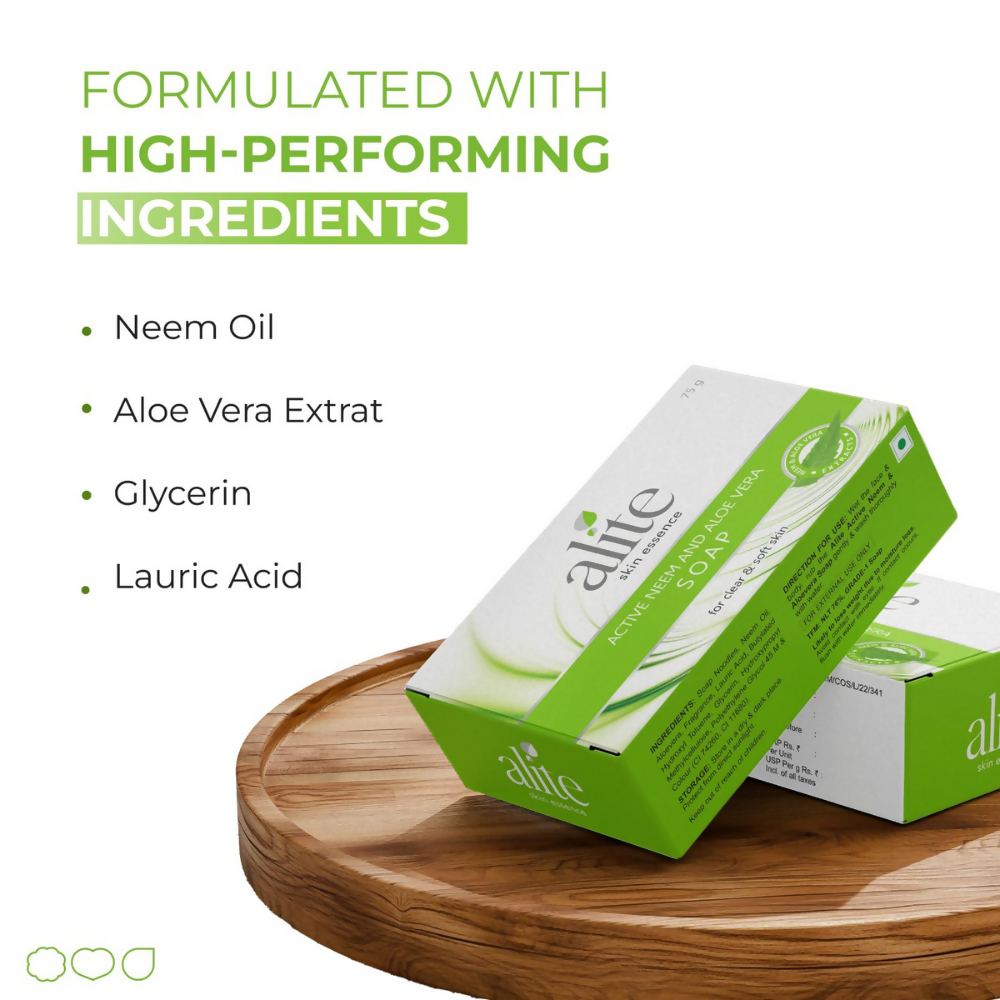 Alite Soap Trio Set,Anti-Acne Bar,Neem Aloe Vera,Neem Turmeric Bar for Men & Women | Grocsy