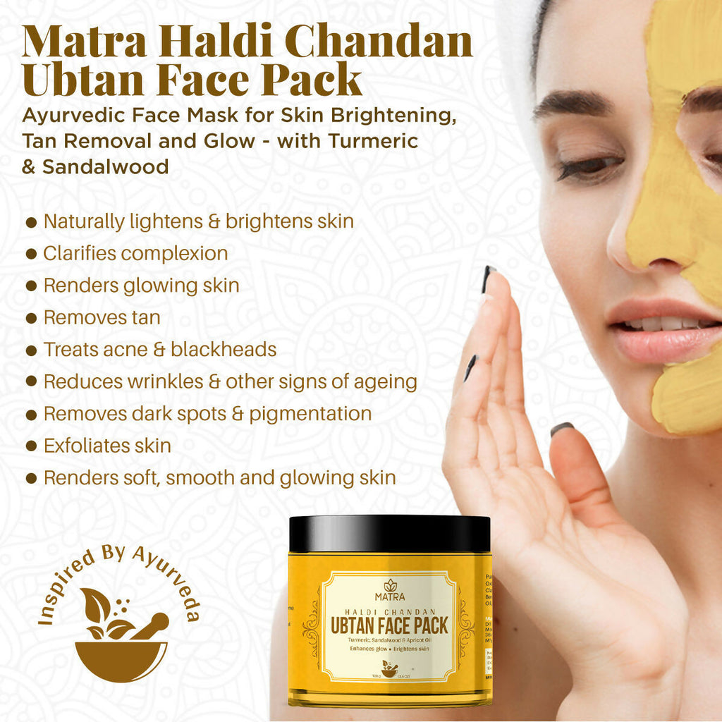 Matra Haldi Chandan Ubtan Face Pack To Enhance Glow & Brighten Skin | Grocsy