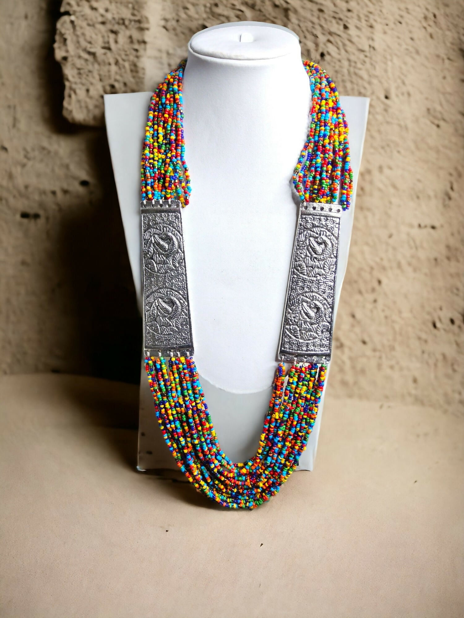 Inhanns Saree Shobha Statement Necklace - Multicolour Necklace | Grocsy