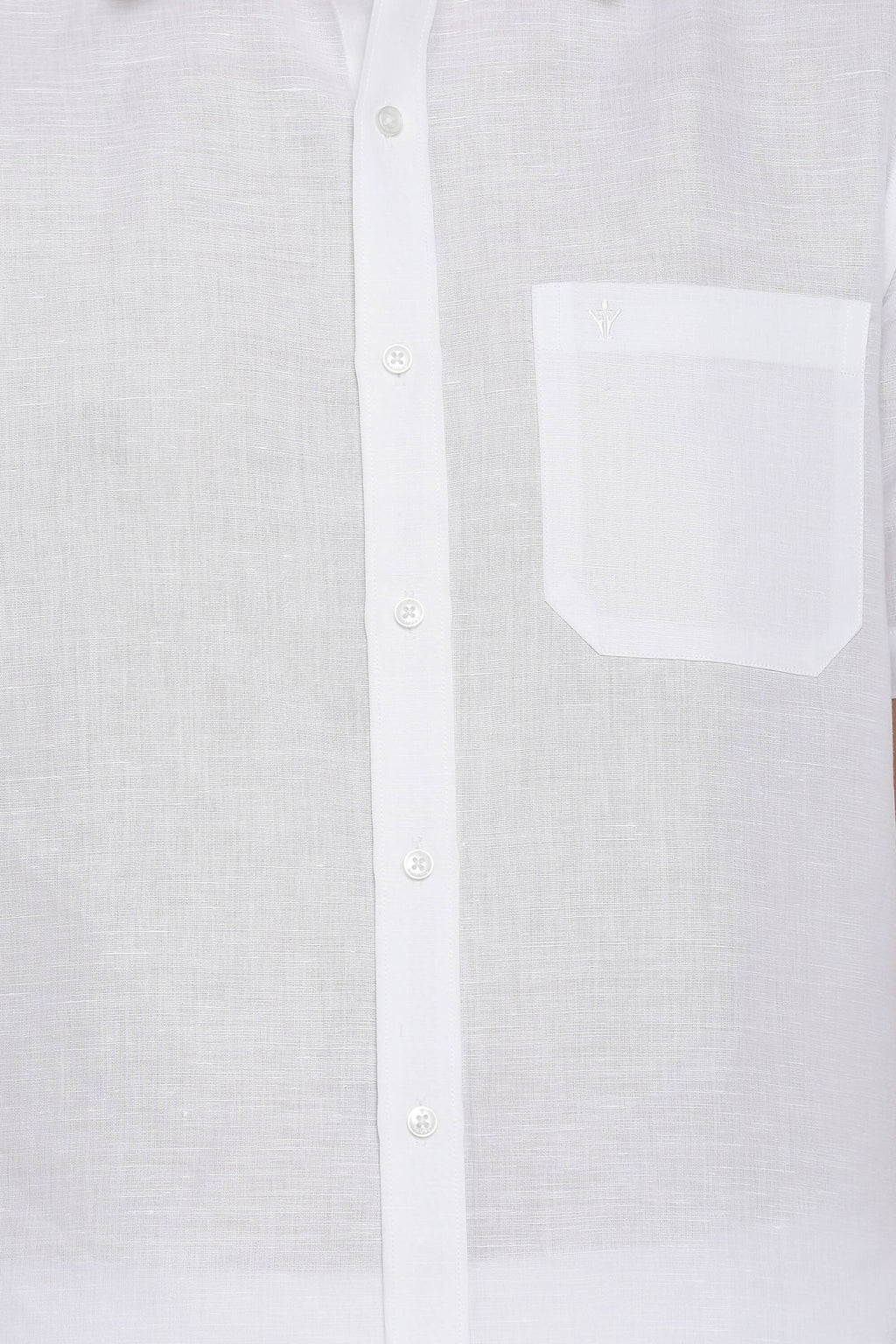 Ramraj Cotton Mens Cotton Linen Half Sleeve White Shirt | Grocsy