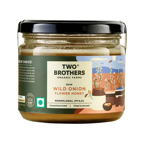Two Brothers Organic Farms Wild Onion Flower (Pyaji) Honey, Raw Mono-Floral | Grocsy
