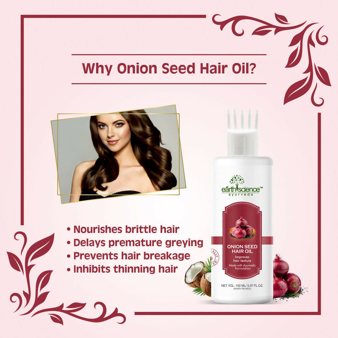 Earth Science Ayurveda Onion Hair Oil | Grocsy