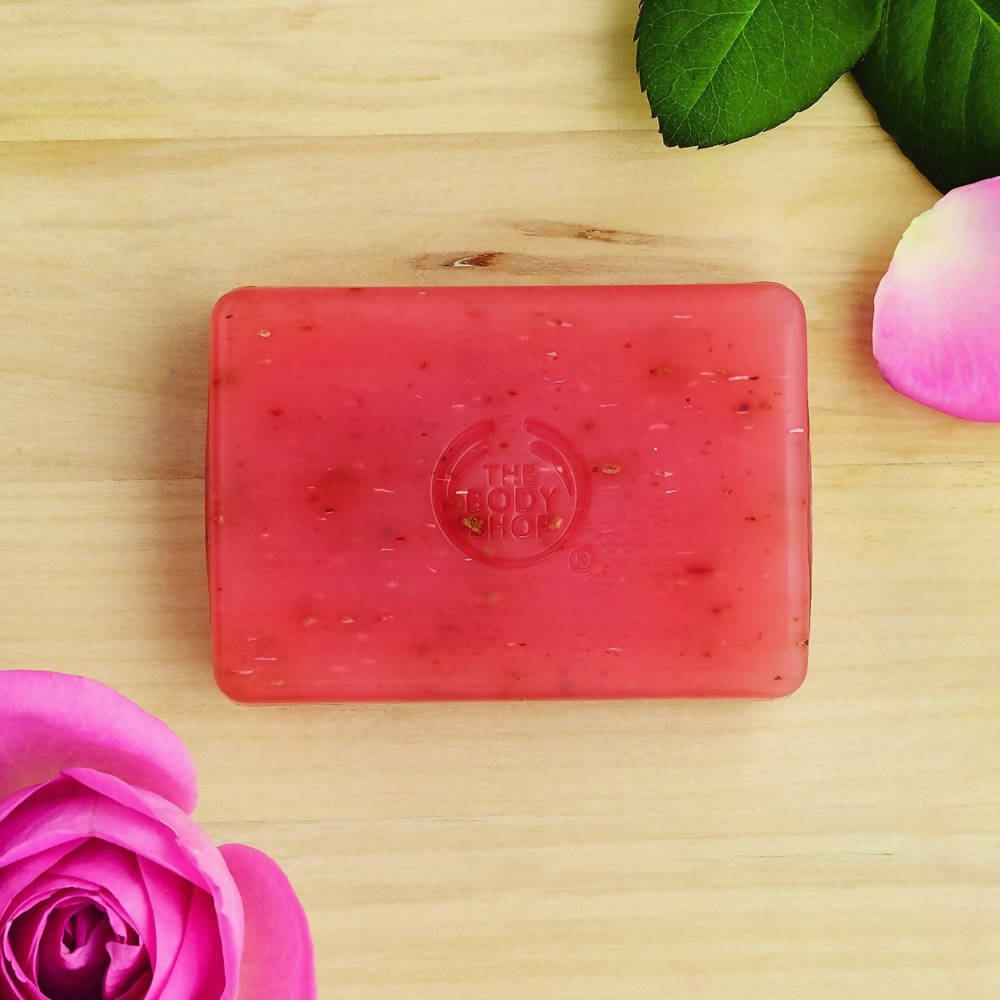 The Body Shop British Rose Exfoliating Soap | Grocsy