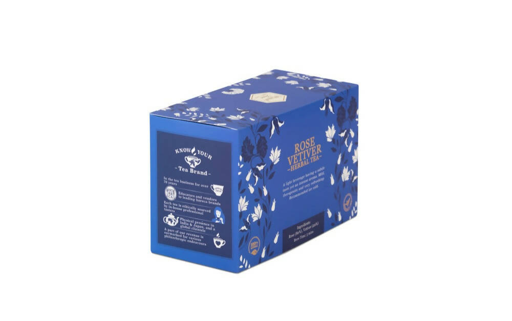 Mittal Teas Rose Vetiver Herbal Tea - Eco Friendly Bags | Grocsy