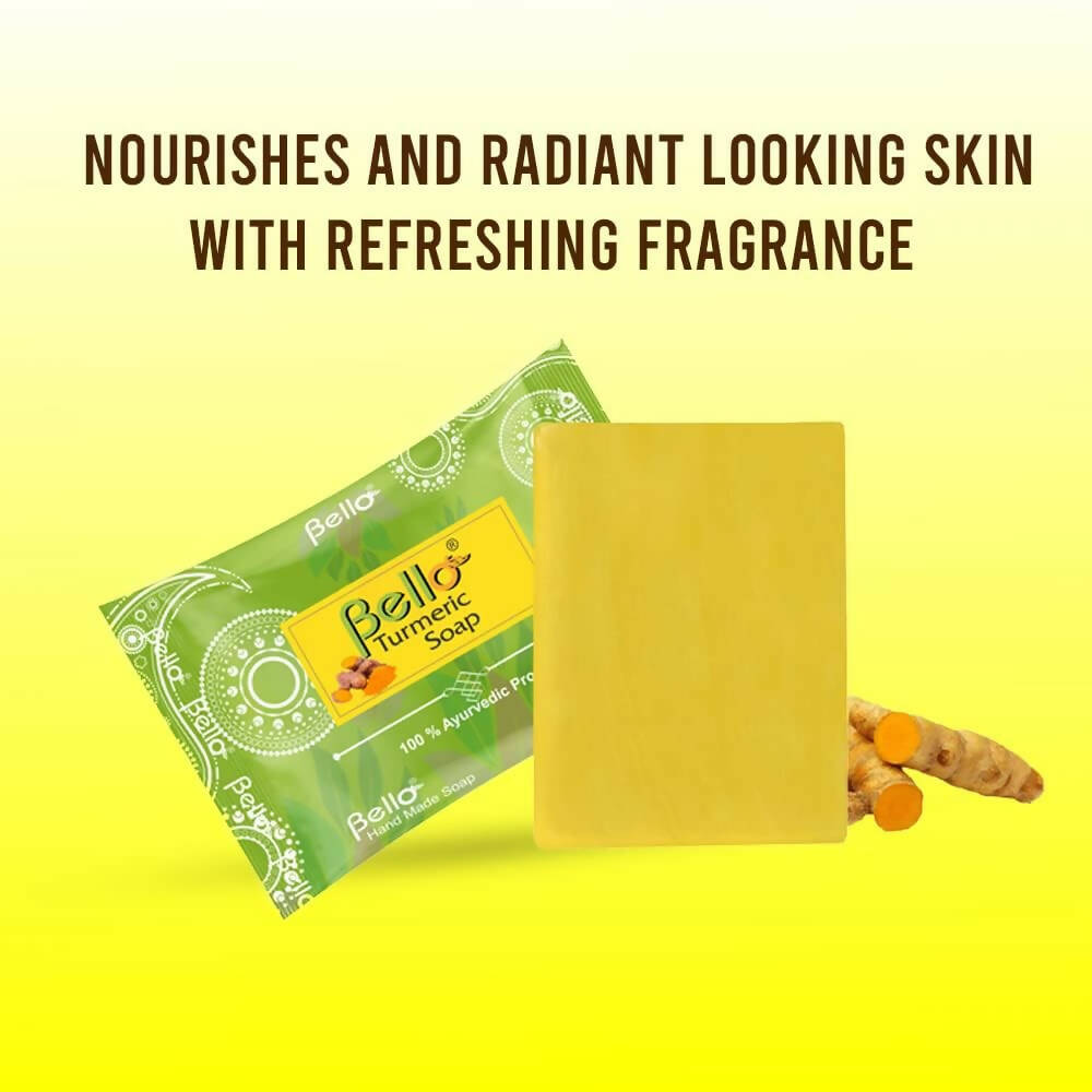 Bello Herbals Hand Made Glycerin Turmeric Soap | Grocsy
