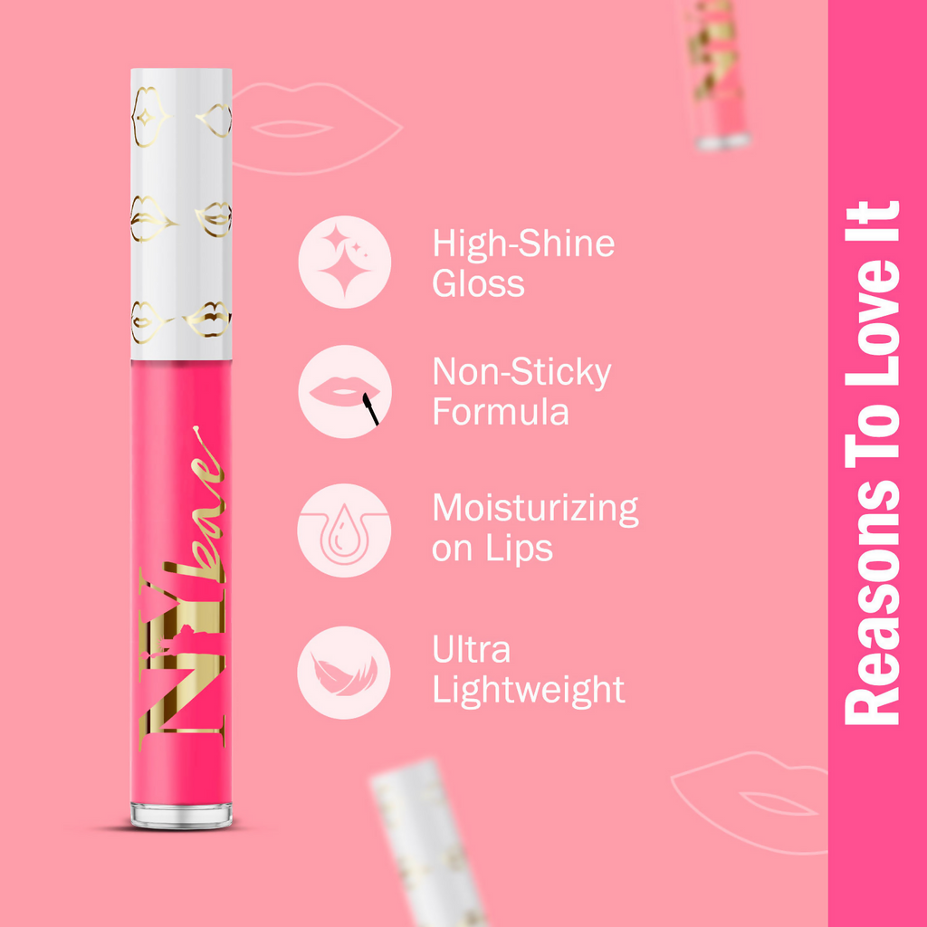 NY Bae Gloss Getter Lip Gloss - Pink Melon 02 | Grocsy