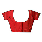 Very Much Indian Pure Mul Cotton Handloom Saree - Red | Grocsy