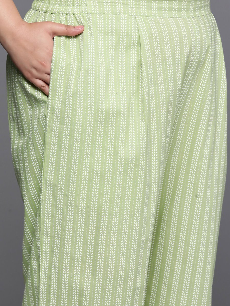 Ahalyaa Women's Traditional wear Kurta Set - Green | Grocsy