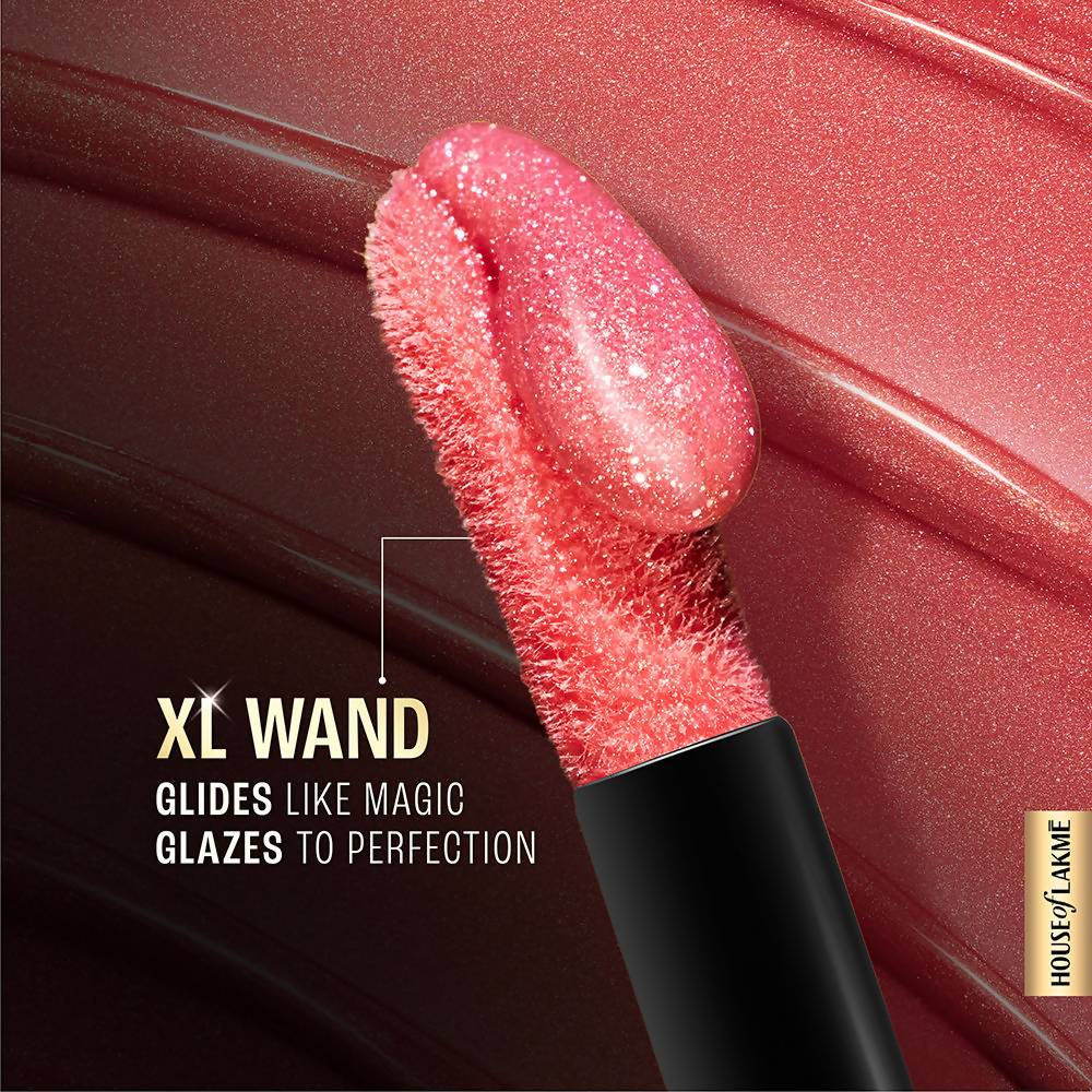 Lakme Glitterati Lip Glaze - Pink Champagne | Grocsy