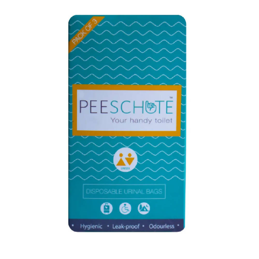 Peeschute Medi Unisex Pocket Sized Toilet Bag (Pack of 3) | Grocsy