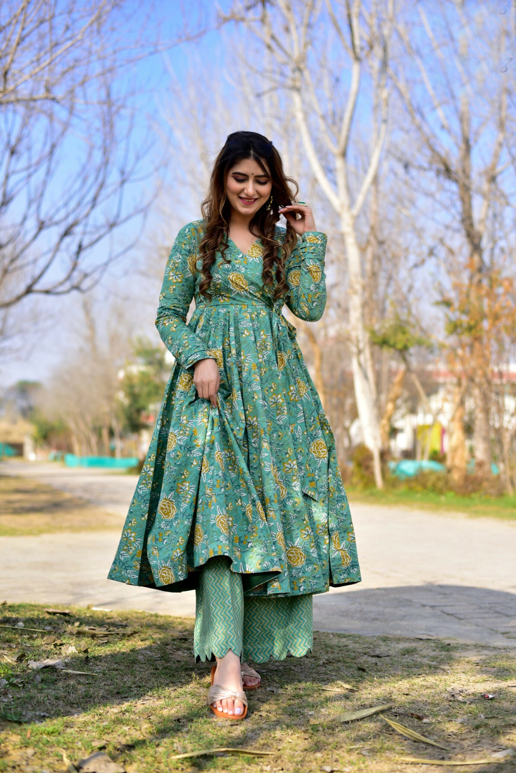 Aayaa Pure Cotton Silk Suit With Heavy Digital Print - Multi Color | Grocsy