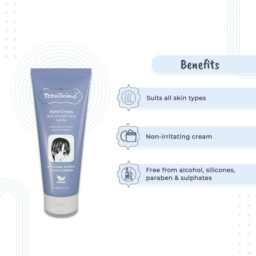 Teenilicious Hand Cream With Avocado Oil & Vanilla | Grocsy