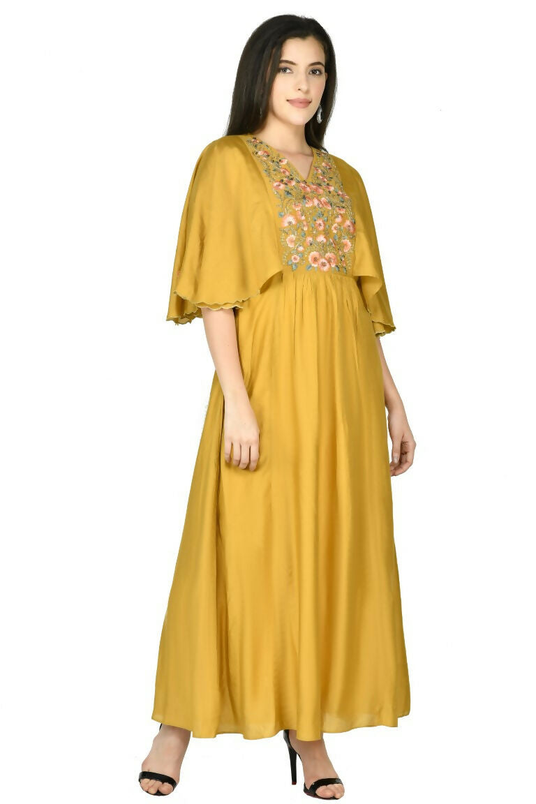 Joban Fashion Mustard Chanderi Kurta Set | Grocsy