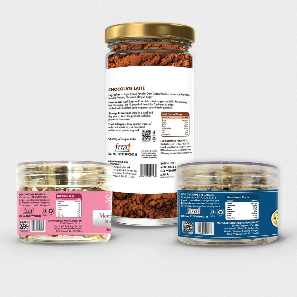 Sorich Organics Mother's Superfood Mix, Chocolate Latte & Salted and Black pepper Cashew | Grocsy