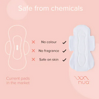 Nua Ultra Safe Sanitary Pads Heavy Flow-XL+ with Disposal Pouches | Grocsy