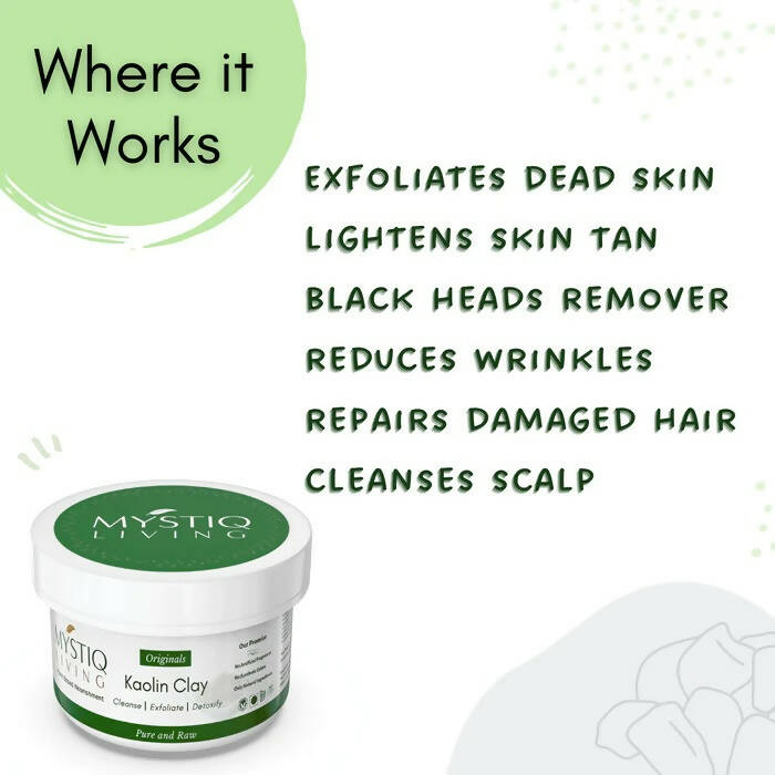 Mystiq Living Originals Kaolin Clay Powder | Grocsy