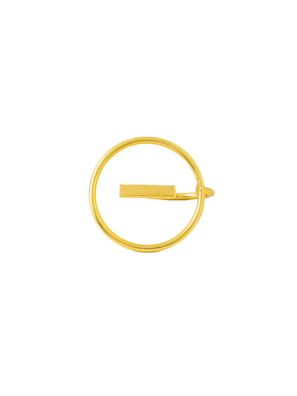 NVR Women Gold-Polished Adjustable Finger Ring | Grocsy