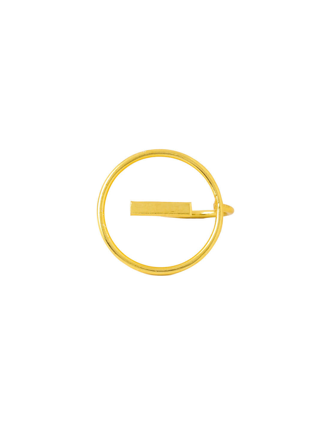 NVR Women Gold-Polished Adjustable Finger Ring | Grocsy