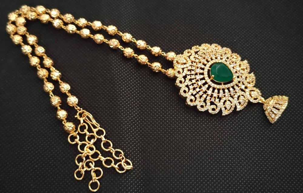 AD Ruby Pendant Necklace | Grocsy