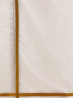 Ramraj Cotton Mens 1/2 " Poly Cotton 3 In 1 Dhoti, Towel - White | Grocsy