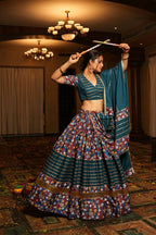 AI Fashion Rama Crepe Designer Navratri Wear Lehenga Choli Collection | Grocsy