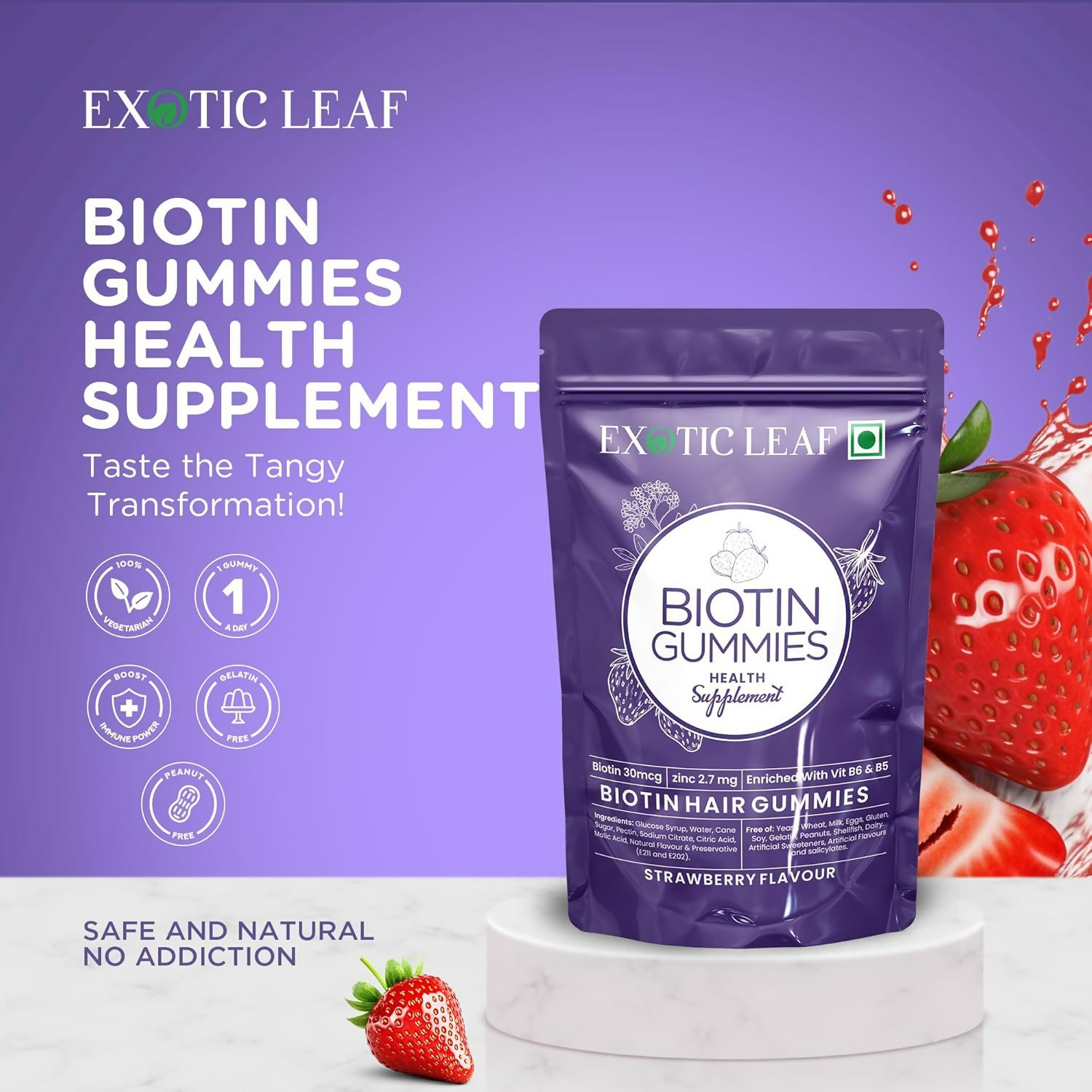Exotic Leaf Biotin Gummies | Grocsy