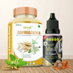 Divya Shree Ashwagandha Capsule & Musli Oil Combo | Grocsy
