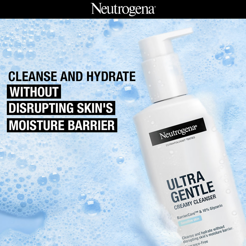 Neutrogena Ultra Gentle Creamy Face Cleanser Moisturizing Face Wash for Dry, Oily, Sensitive Skin | Grocsy