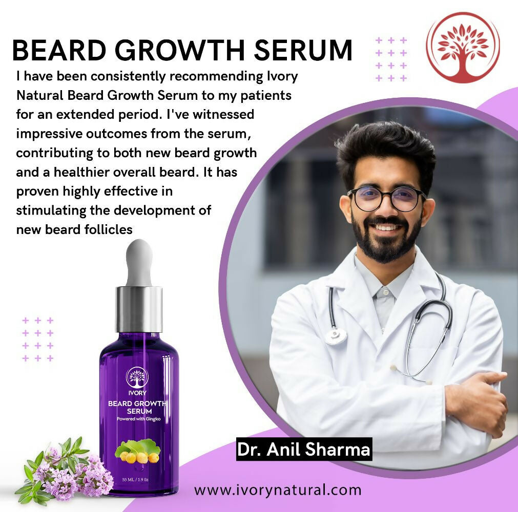 Ivory Natural Beard Growth Serum For Beard Wellness | Grocsy
