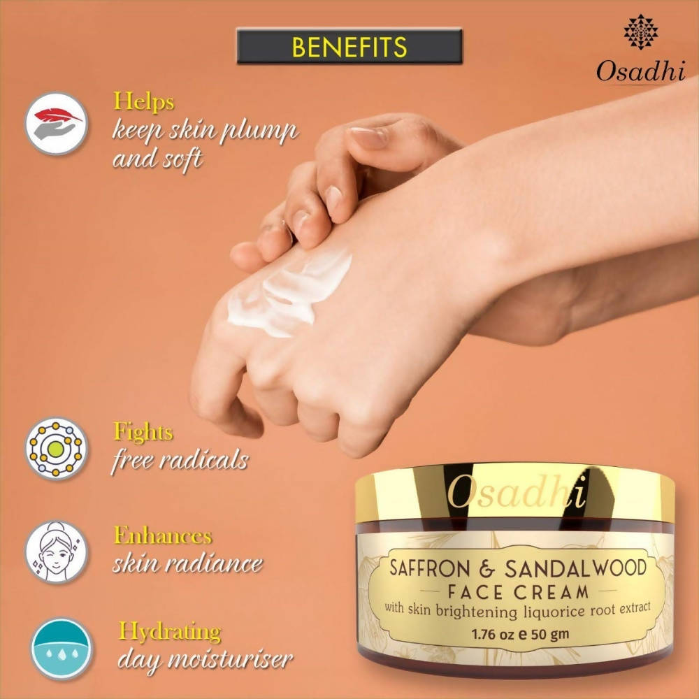 Osadhi Saffron & Sandalwood Face Cream | Grocsy