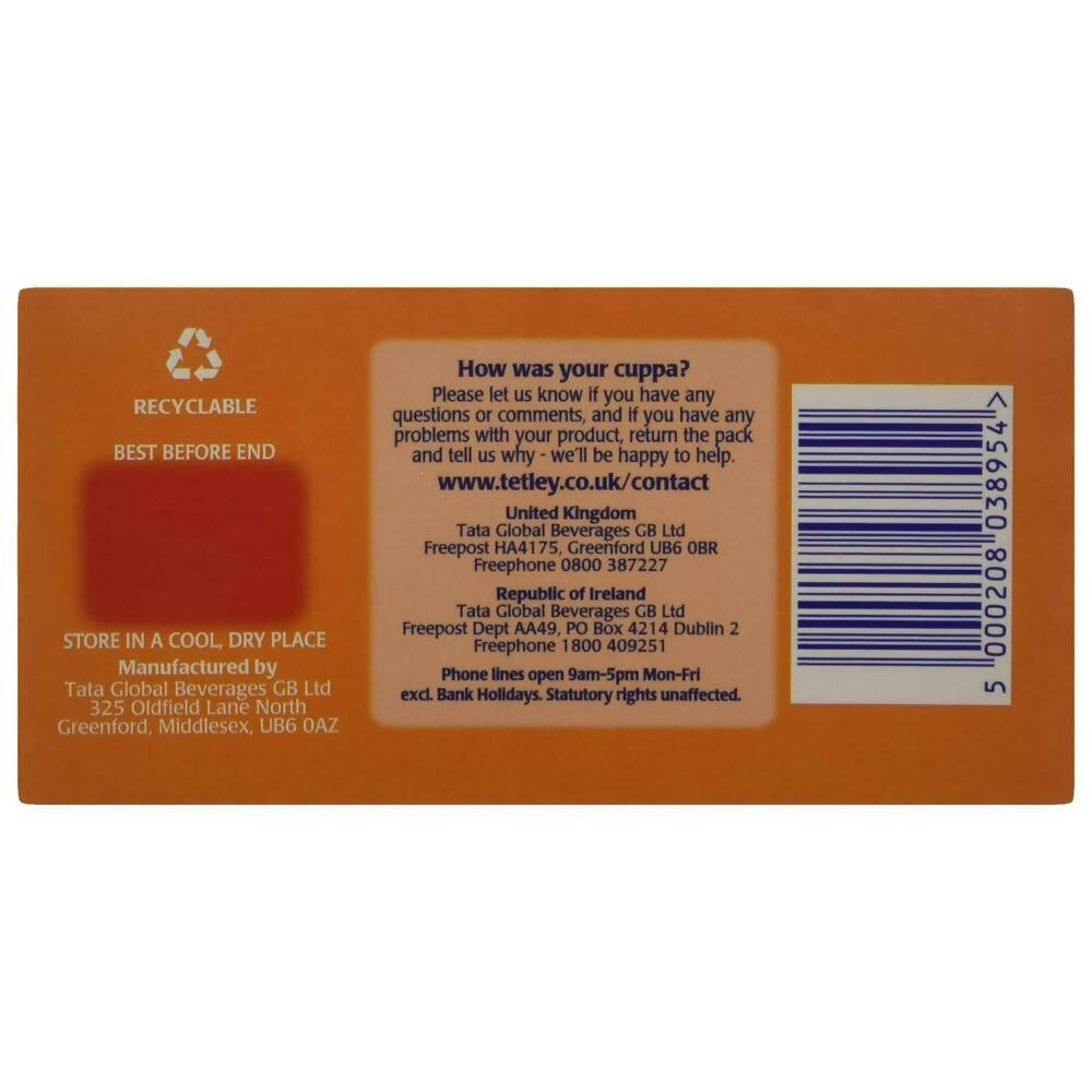 Tetley Redbush Pure Great Test Tea Bags | Grocsy