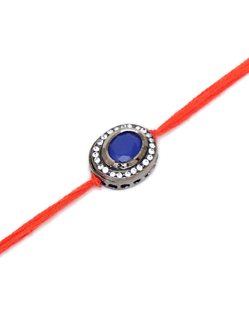 Designer kundan Rakhi - Ruby Raang | Grocsy