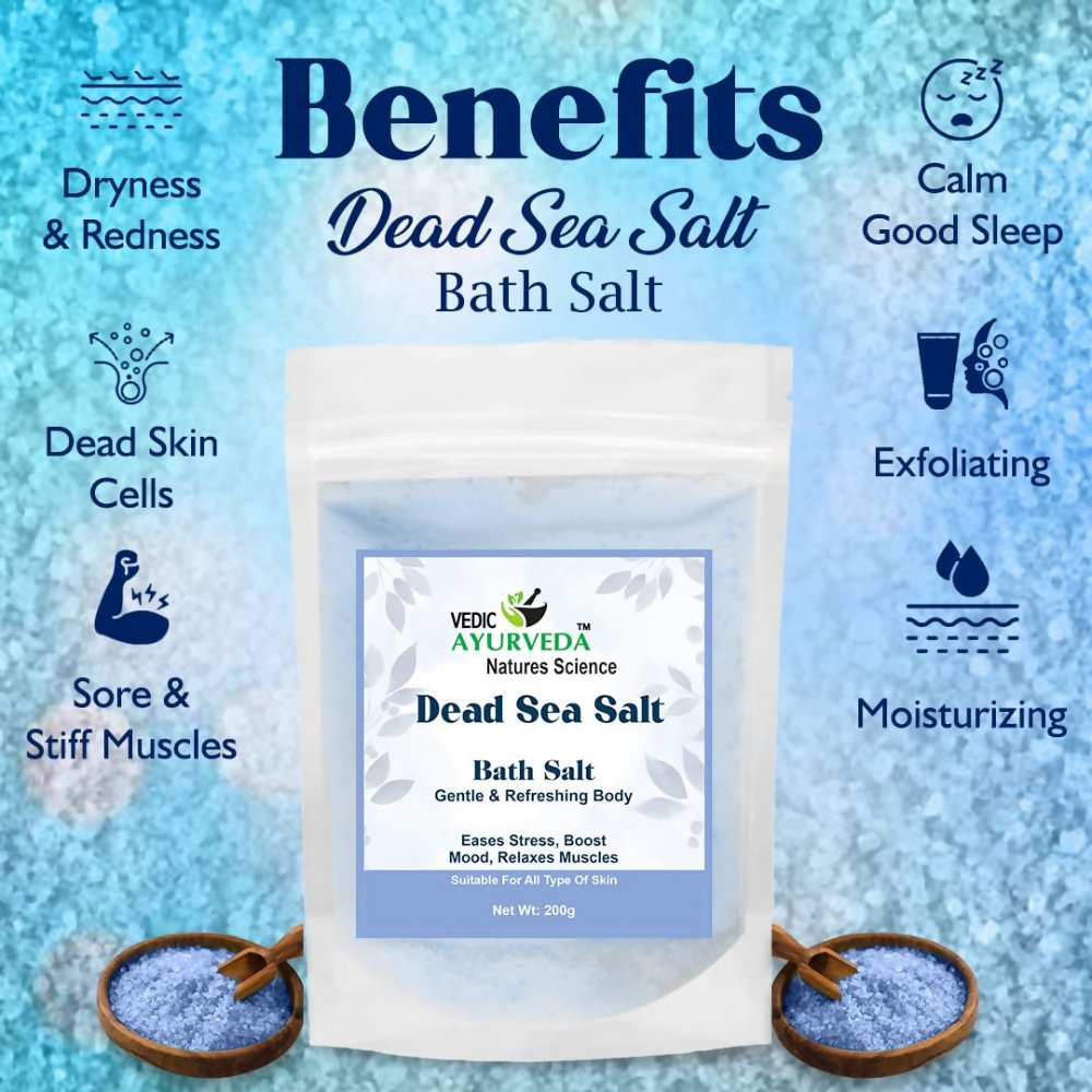 VedicAyurveda Dead Sea Salt and Mogra Bath Salt | Grocsy