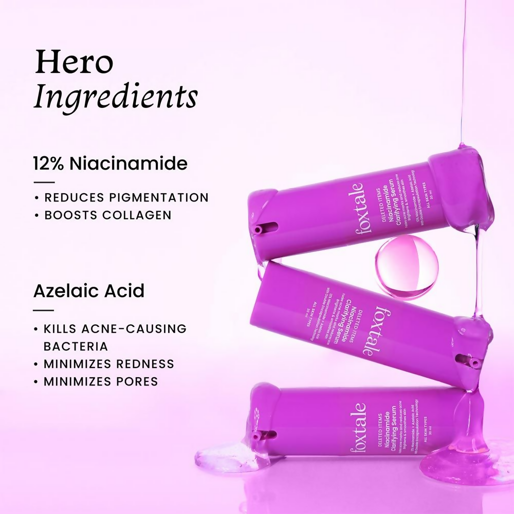 Foxtale 12% Niacinamide + Azelaic Acid Clarifying Serum | Grocsy