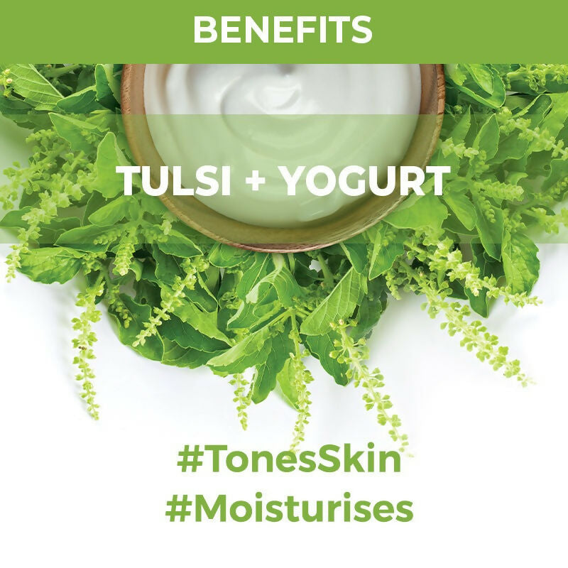 Nykaa Skin Secrets Indian Rituals Tulsi + Yogurt Sheet Mask For Clear & Moisturised Skin | Grocsy