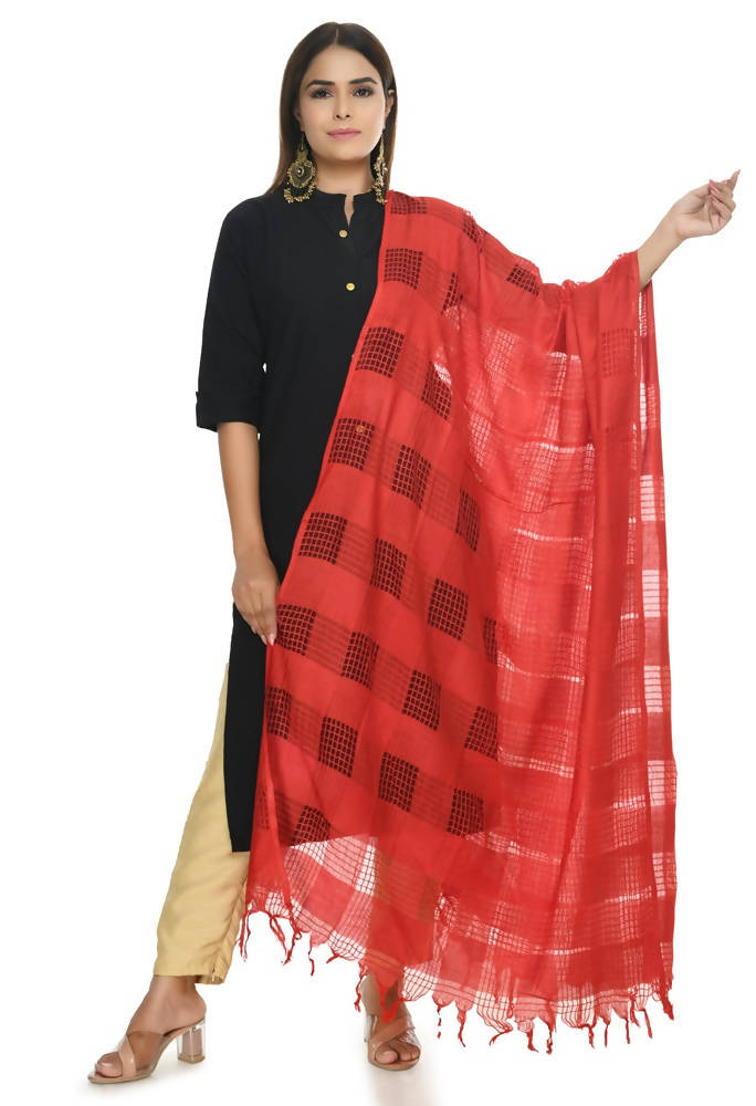 Mominos Fashion Red Window Dupatta | Grocsy