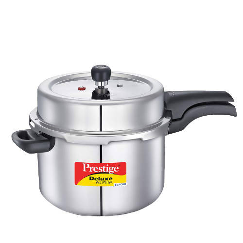 Prestige SS Deluxe Alpha Svachh Stainless steel Pressure Cooker | Grocsy