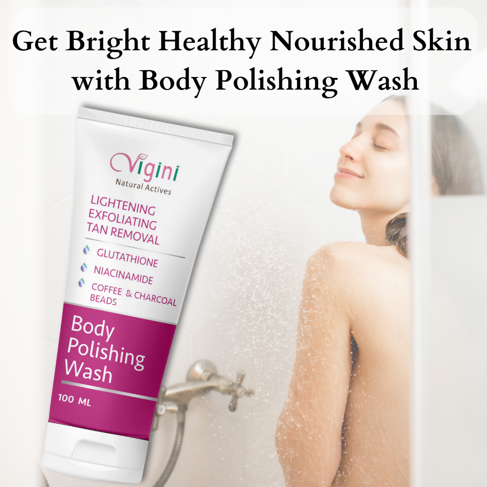 Vigini Skin Lightening Brightening Body Polishing Wash for Men Women | Grocsy