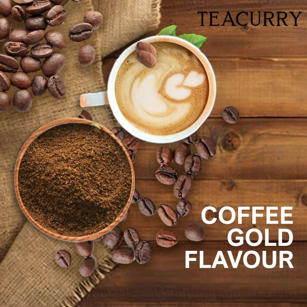 Teacurry Gold Instant Coffee Powder - Arabica Freeze Dried Coffee for Instant Hot & Cold Coffee | Grocsy